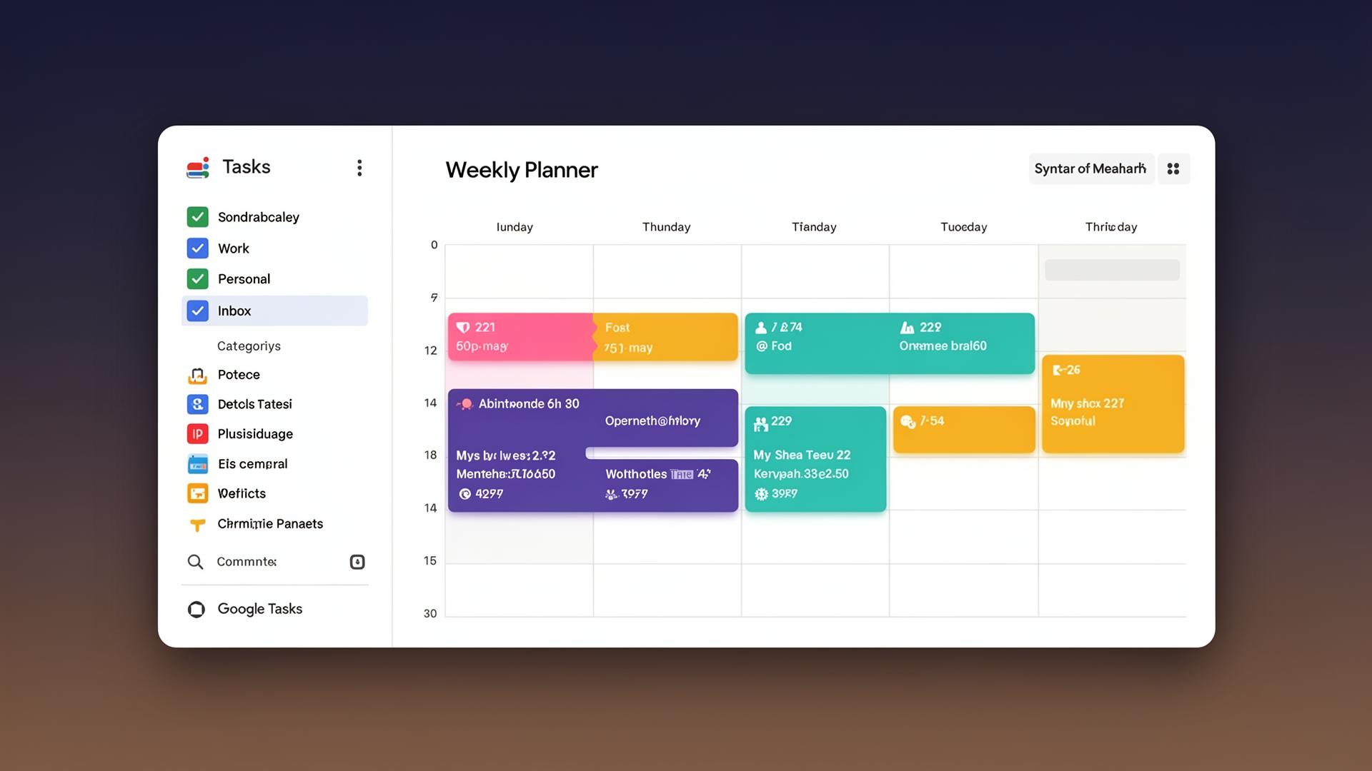 Doneday weekly planner with Google Tasks backlog and Google Calendar week view side by side